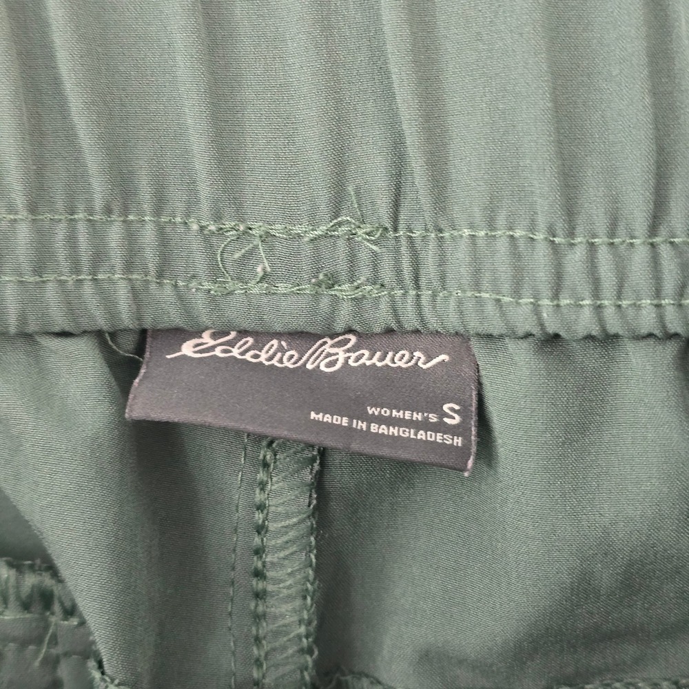 Eddie Bauer Womens Traveler Pant‎ Green Elastic Waist Pockets Size S - Picture 7 of 9